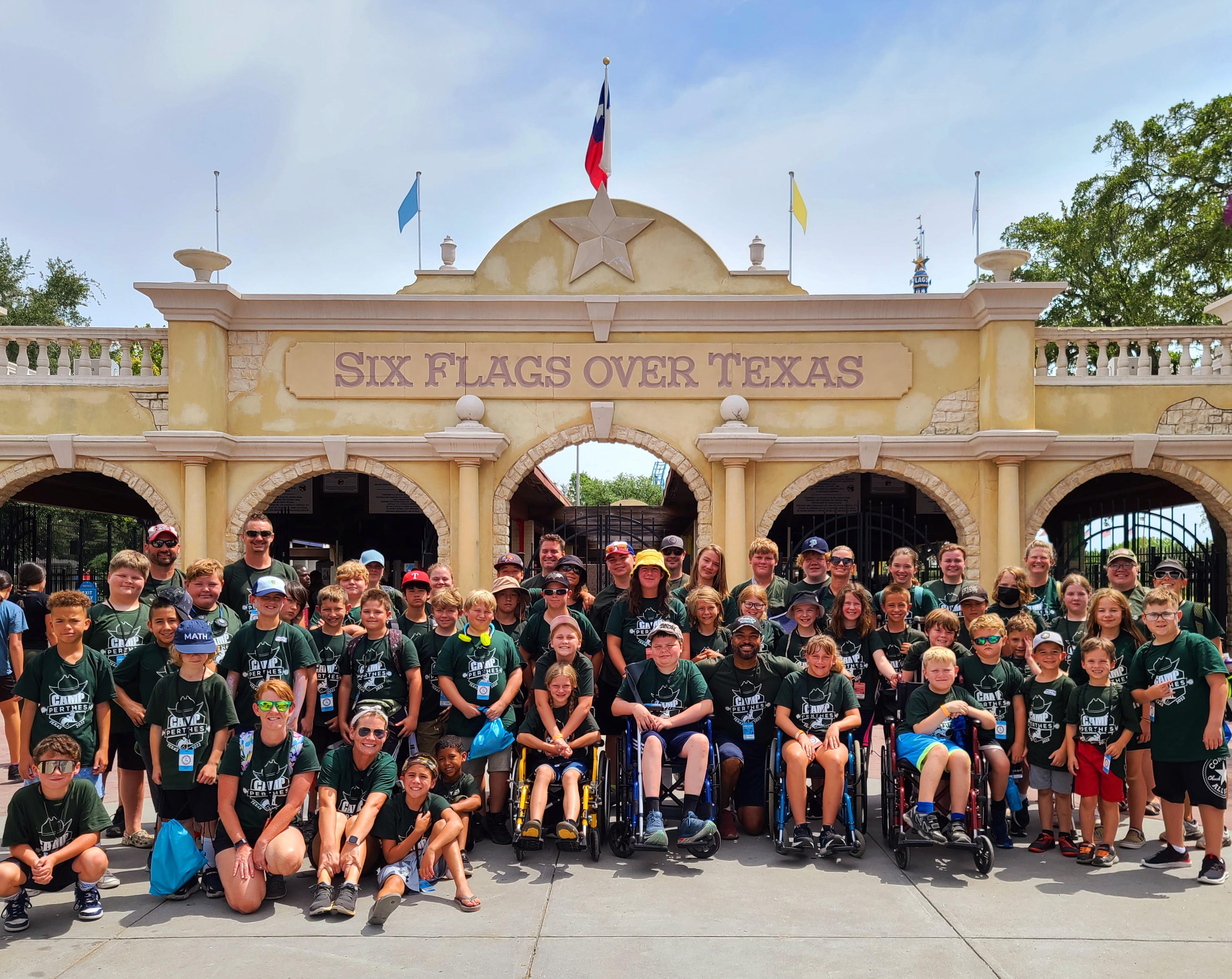 Camp Perthes group photo on a day out